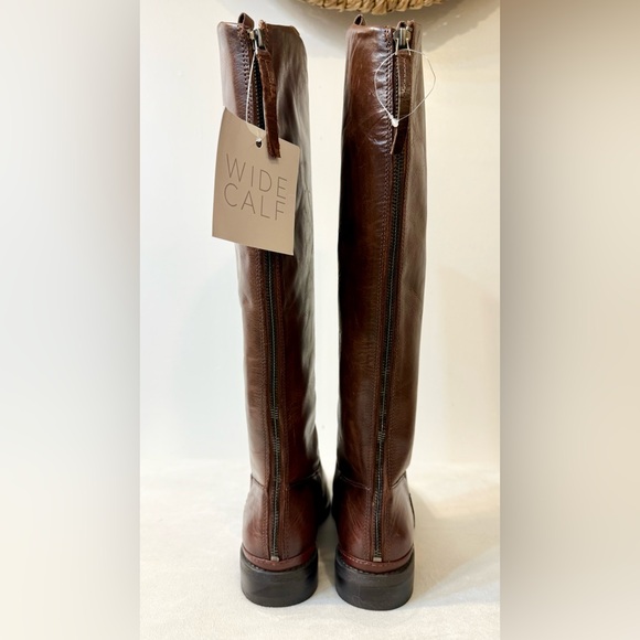 Franco Sarto Women’s Meyer Wide Calf Knee High Dark Brown Leather Boot Size 8.5 - Picture 9 of 15